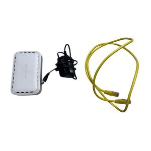 Netgear GS605 5 Port Gigabit Ethernet Switch With Power Adapter Ethernet Cord